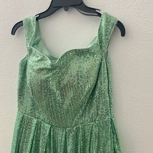 Full length mint color dress with sequins. Never wear.